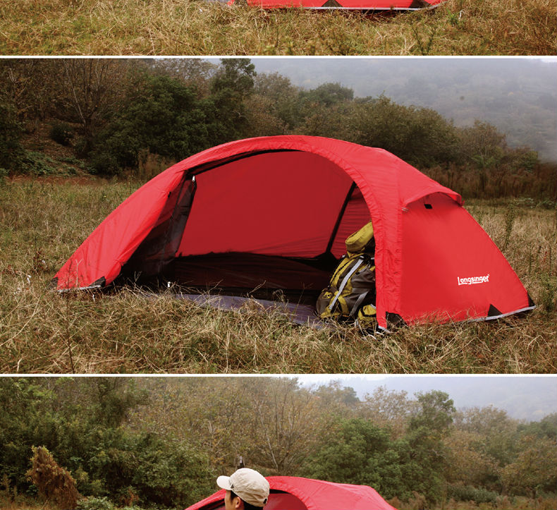 Cheap Goat Tents Silicon ultra light single double layer aluminum rod outdoor camping alpine tents winter tent Tents 